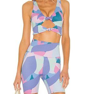 Beach Riot Matching Set Mauve Mod Sports Bra and Bike Short